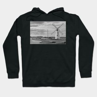 Thurne Mill on the riverbank of Thurne Mouth in the Norfolk Broads National Park Hoodie